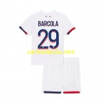 Camisolas de futebol Paris Saint-Germain Bradley Barcola 29 Criança Equipamento Alternativa 2024/25 Manga Curta